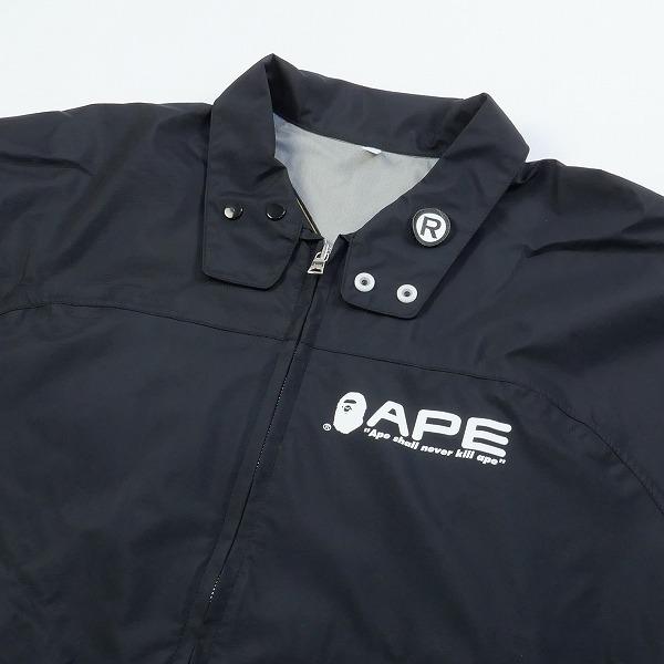 ア ベイシング エイプ A BATHING APE GORE-TEX ゴアテックス APEロゴナイロンジャケット 黒 Size【S】  【中古品-良い】【中古】