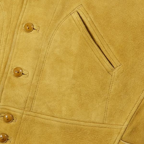 希少品！ TENDERLOIN ディアスキン レザー ジャケット イエロー黄 M TENDERLOIN テンダーロイン T-DEERSKIN JACKET ディアスキン