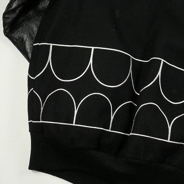 A BATHING APE ア ベイシング エイプ ×KAWS 歯型スタジャン 黒 Size