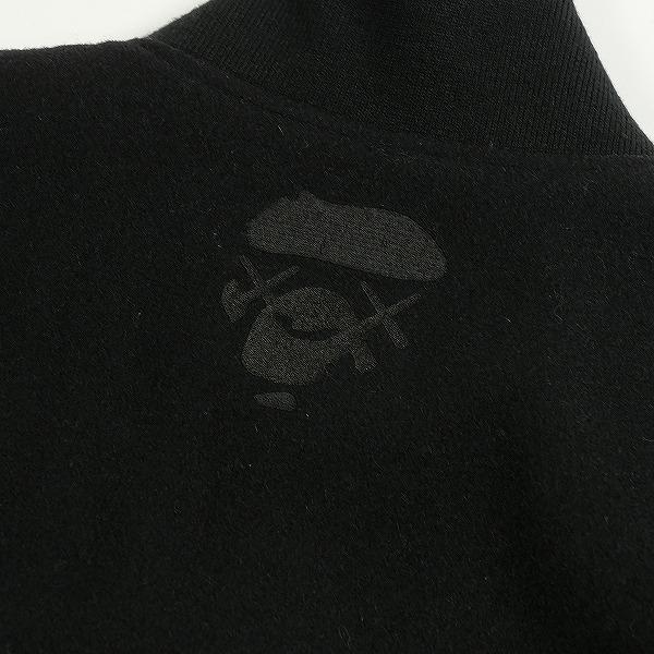 A BATHING APE ア ベイシング エイプ ×KAWS 歯型スタジャン 黒 Size