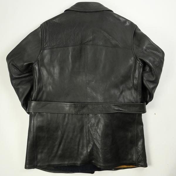 アットラスト At Last ＆ Co CAR COAT HORSE HIDE レザーカーコート 黒