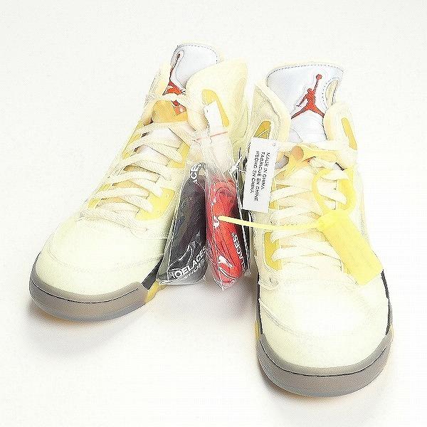 OFF WHITE オフホワイト ×NIKE ナイキ AIR JORDAN 5 RETRO SP DH8565 