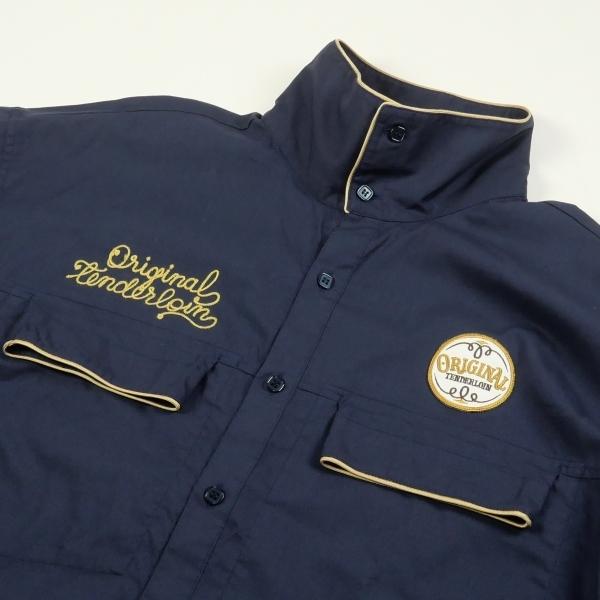 TENDERLOIN テンダーロイン HIGH NECK WORK SHT 長袖シャツ 紺 Size