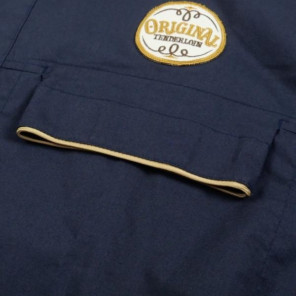 TENDERLOIN テンダーロイン HIGH NECK WORK SHT 長袖シャツ 紺 Size 