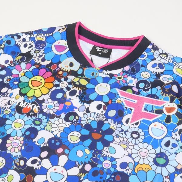 村上隆 ムラカミタカシ ×FaZe Clan フェイズ クラン Jersey Blue T 