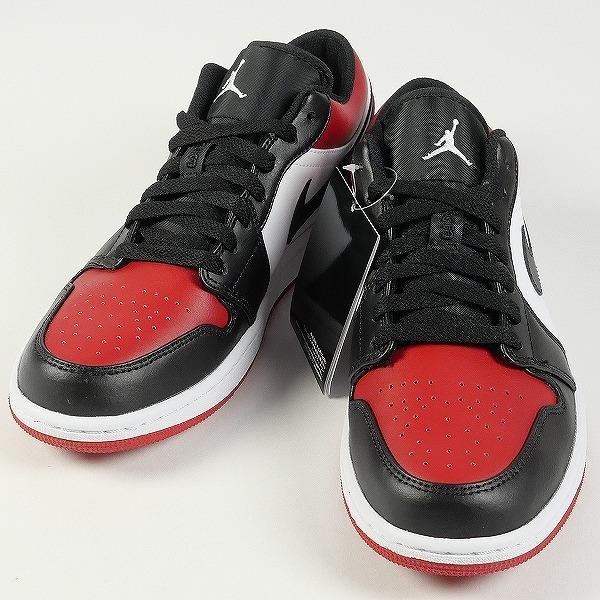 NIKE ナイキ AIR JORDAN 1 LOW BRED TOE 553558-612 スニーカー 赤黒