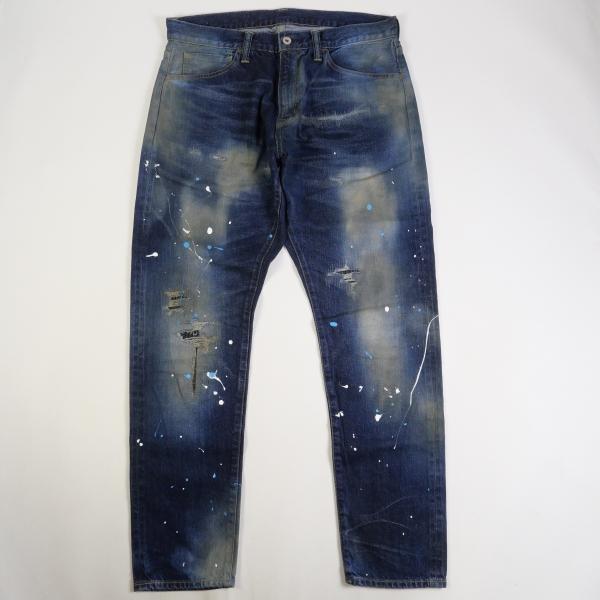 SEQUEL シークエル DENIM PANTS SQ-21AW-PT-08 ペンキ加工クラッシュ