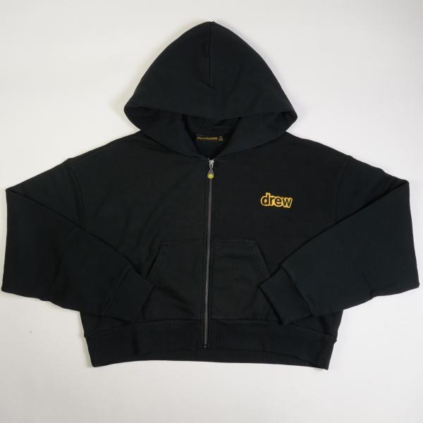 drew house ドリューハウス Cropped Zip Hoodie パーカー 黒 drew house ドリューハウス Cropped Zip Hoodie パーカー 黒