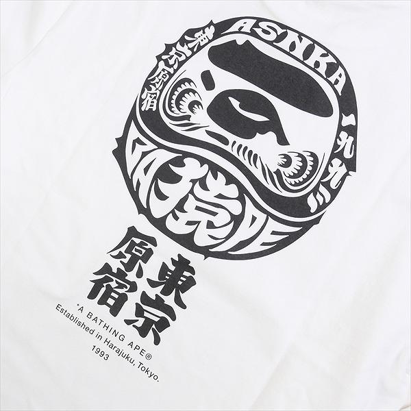 118 A BATHING APE 黒 東京原宿達磨 和柄バックプリントロンT A BATHING APE ア ベイシング エイプ 23SS BAPE Harajuku Store