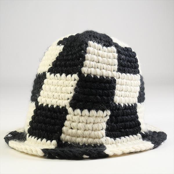 STUSSY ステューシー 23AW BUCKET HAT CHECKER KNIT BLACK/WHITE ハット 白黒 Size 【フリー】 【新古品・未使用品】 20774244｜stay246｜02