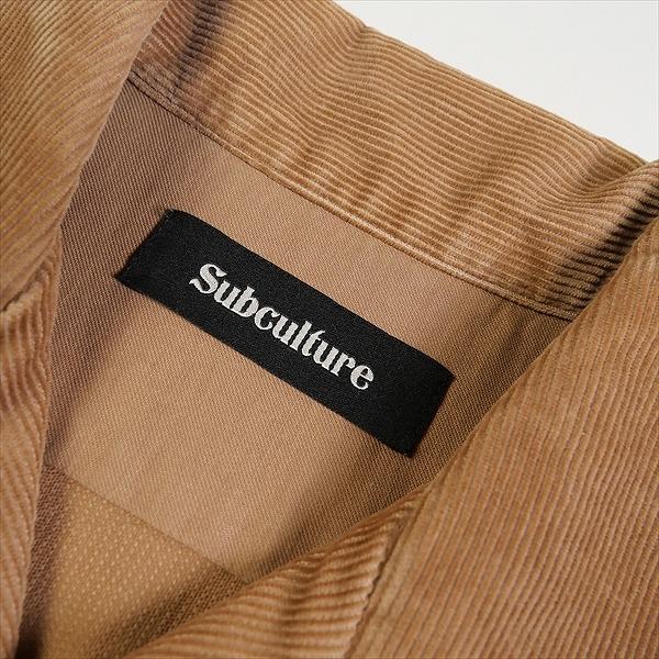 SubCulture サブカルチャー CORDUROY SHIRT LIGHT BROWN SCSH-S2303