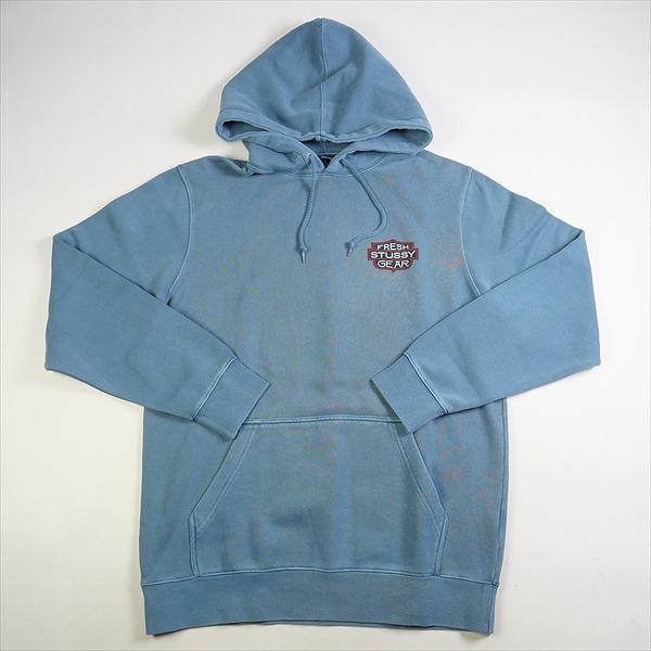 STUSSY ステューシー Fresh Gear Dyed Hoodie Blue パーカー 青 Size