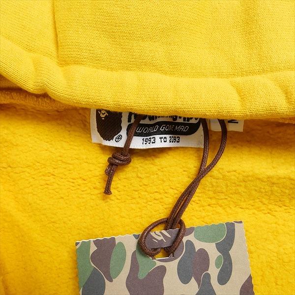 A BATHING APE ア ベイシング エイプ ZIP HOODIE YELLOW ジップ