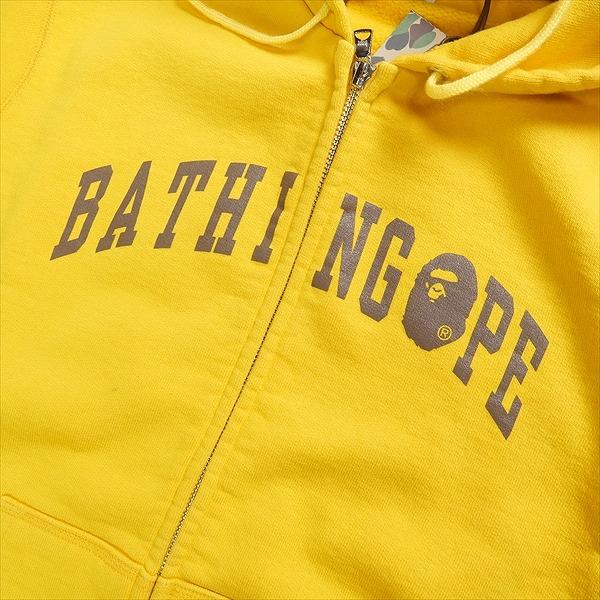 A BATHING APE ア ベイシング エイプ ZIP HOODIE YELLOW ジップ