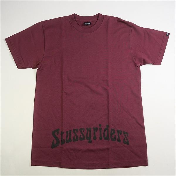 STUSSY ステューシー CUSTOMADE riders TEE Burgundy Tシャツ バー