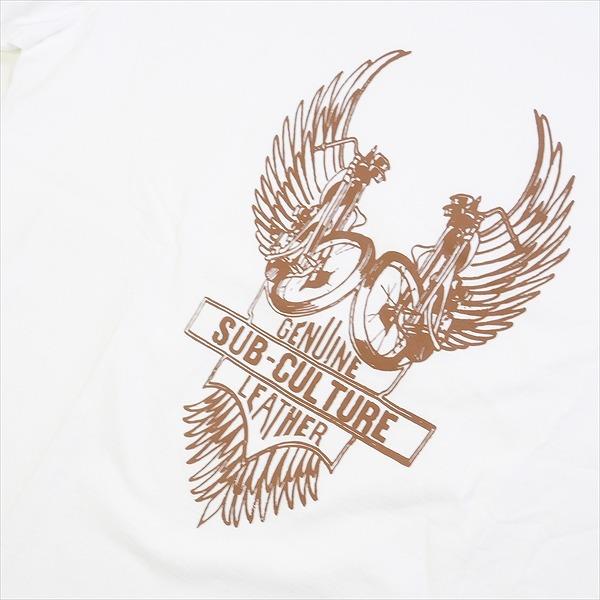 SubCulture サブカルチャー POP UP限定T-SHIRT WHITE/BROWN Tシャツ 白 