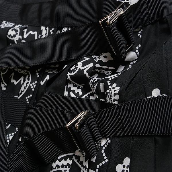 sacai サカイ 16SS ペイズリー柄プリーツスカート Black 16-02568 黒 