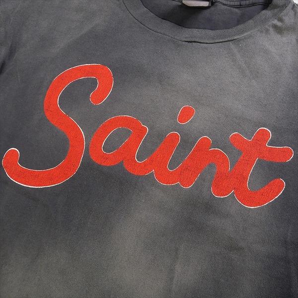 SAINT MICHAEL セント マイケル 23AW LS TEE/FOOT PRINT BLACK ロンT