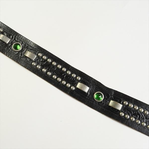 TENDERLOIN テンダーロイン T-STUD BELT BLACK/GREEN レザーベルト 黒