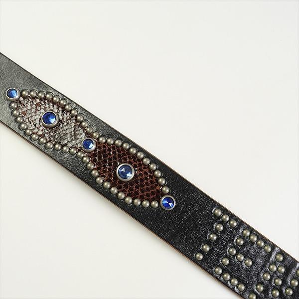 TENDERLOIN テンダーロイン T-STUD BELT BLACK/BLUE ピーナッツレザー