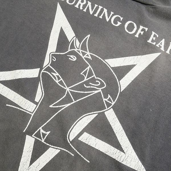 SAINT MICHAEL セント マイケル 23AW LS TEE/BURN OF EARTH BLACK ロン 