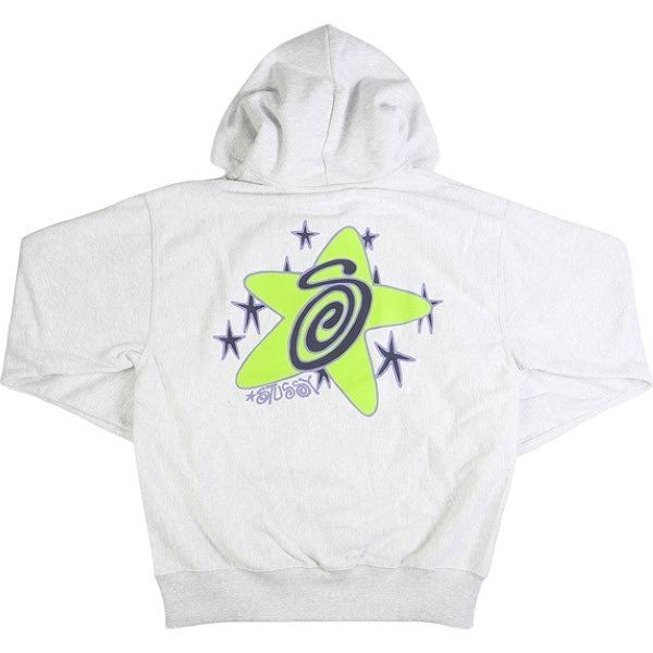 Stussy galaxy hood M パーカー STUSSY ステューシー 23AW GALAXY HOODIE Ash Heather スウェット