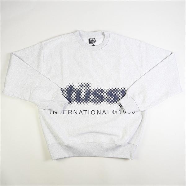 STUSSY ステューシー 23AW BLUR CREW ASH HEATHER クルーネック 