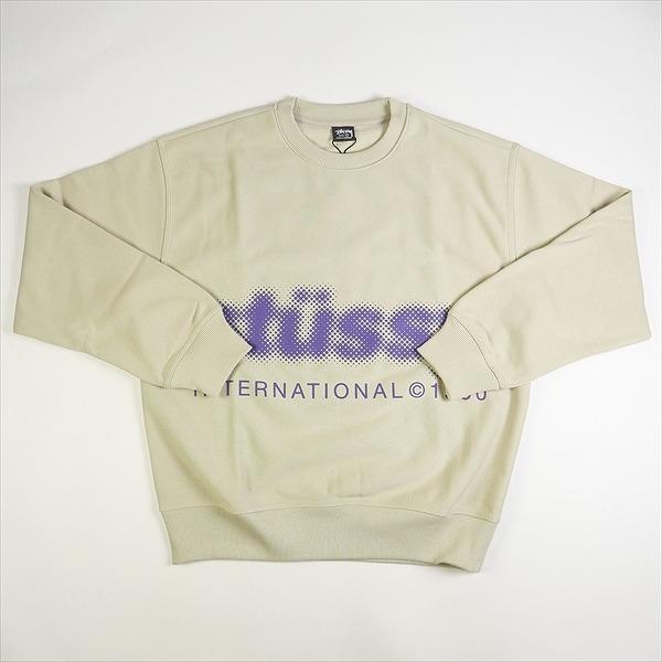 STUSSY ステューシー 23AW BLUR CREW Khaki クルーネックスウェット 