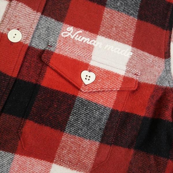 HUMAN MADE ヒューマンメイド 23AW WOOL BEAVERBLOCK CHECK SHIRT Red 