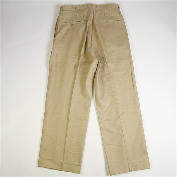 At Last ＆ Co アットラスト/BUTCHER PRODUCTS 2TACK SLACKS LINEN KHAKI スラックス パンツ ...