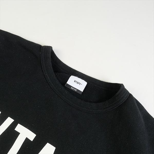 WTAPS ダブルタップス 21AW SCREEN WTVUA CREWNECK BLACK クルーネック 