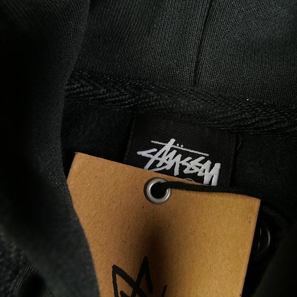 STUSSY ステューシー 24SS REGAL CROWN ZIP HOODIE BLACK ジップ