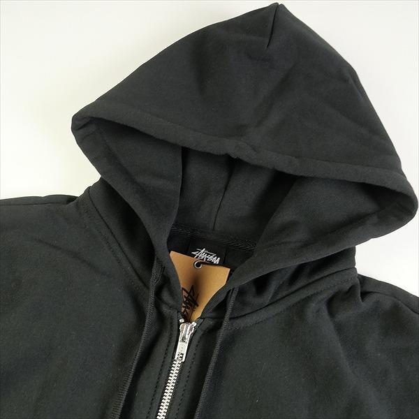 STUSSY ステューシー 24SS REGAL CROWN ZIP HOODIE BLACK ジップ
