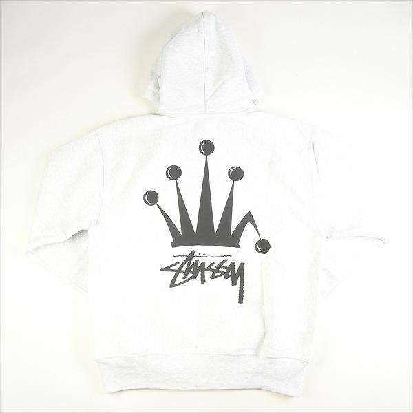 STUSSY ステューシー 24SS REGAL CROWN ZIP HOODIE ASH HEATHER ジップ 