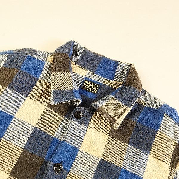TENDERLOIN テンダーロイン HEAVY FLANNEL SHT BLUE 長袖シャツ 青
