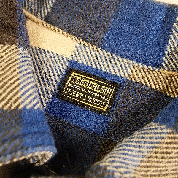 TENDERLOIN テンダーロイン HEAVY FLANNEL SHT BLUE 長袖シャツ 青