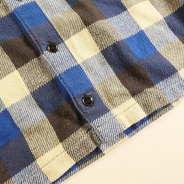 TENDERLOIN テンダーロイン HEAVY FLANNEL SHT BLUE 長袖シャツ 青