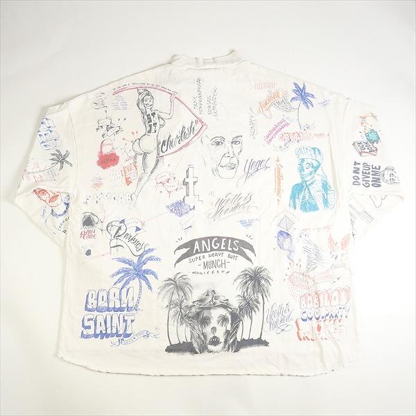 SAINT MICHAEL セント マイケル ×BORNXRAISED 24SS BR_LS TEE/LA / WHT