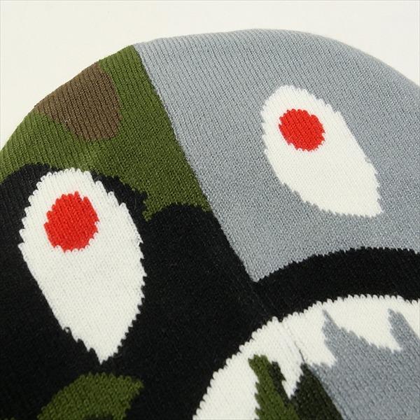 A BATHING APE ア ベイシング エイプ 1ST CAMO SHARK KNIT CAP GRAY ビーニー 灰 Size 【フリー】 【新古品・未使用品】 20791581｜stay246｜05