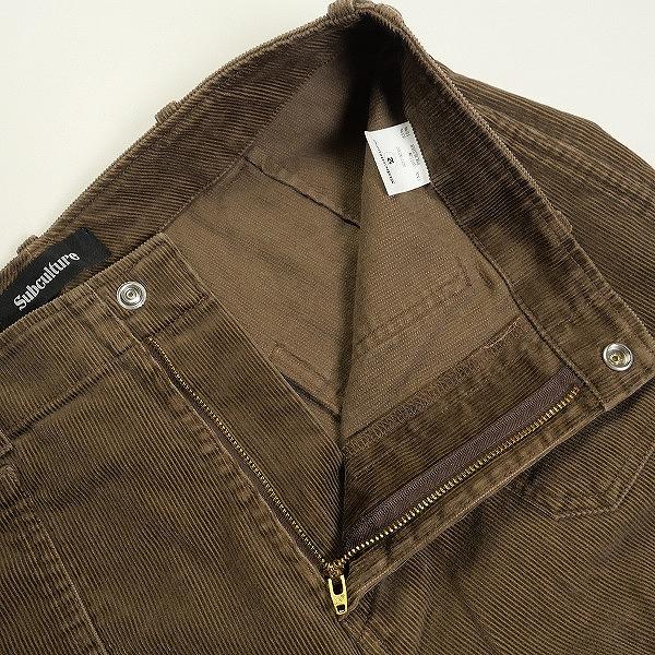 SubCulture サブカルチャー CORDUROY PANTS BROWN パンツ 茶 Size 【2】 【中古品-非常に良い】 20794563｜stay246｜05