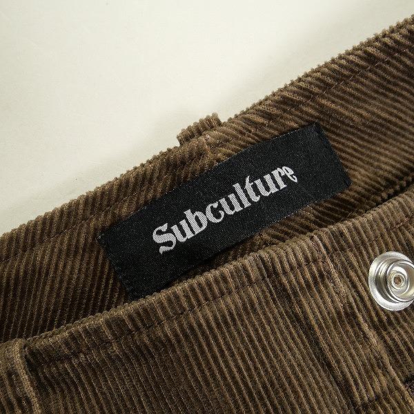 SubCulture サブカルチャー CORDUROY PANTS BROWN パンツ 茶 Size 【2】 【中古品-非常に良い】 20794563｜stay246｜07