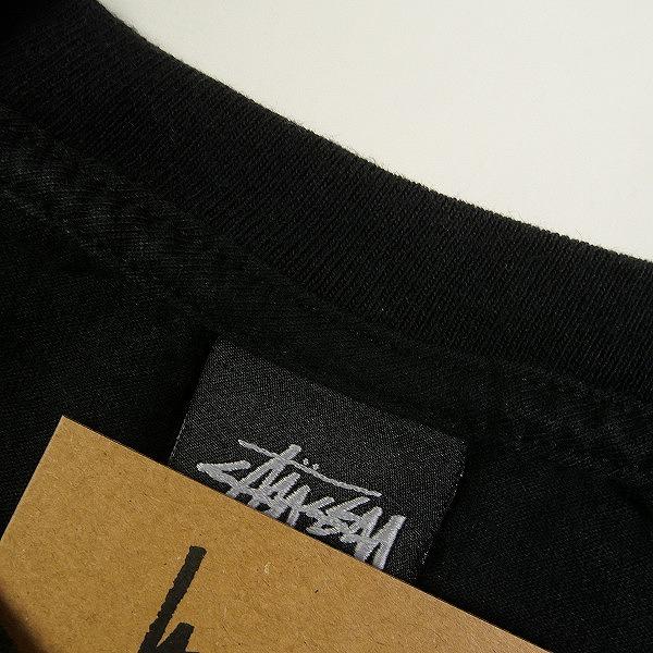 STUSSY ステューシー 24SS BURLY THREADS TEE PIGMENT DYED Black T