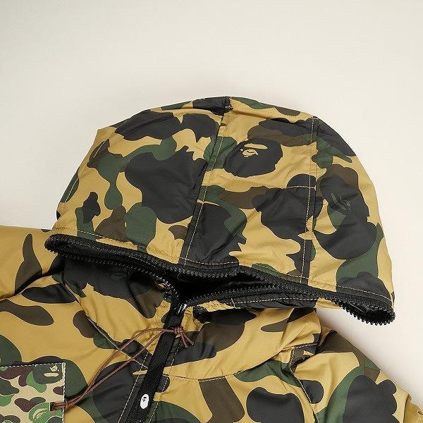 【中古】アベイシングエイプ A BATHING APE 1ST CAMO REVERSIBLE DOWN JACKET YELLOW L ファースト カモ ■251120 A BATHING APE ア ベイシング エイプ 1ST CAMO FULL ZIP DOWN PARKA