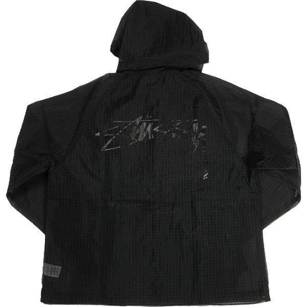STUSSY ステューシー 24AW BEACH SHELL TRANSPARENT RIPSTOP BLACK