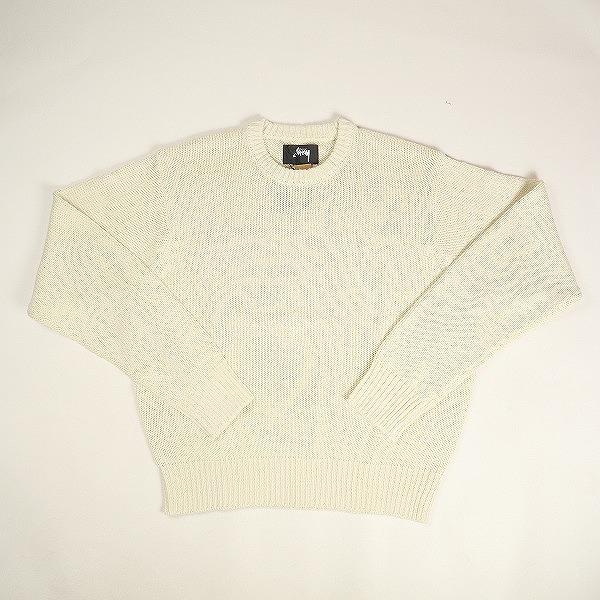 STUSSY ステューシー 24AW SURFMAN ICON COTTON LINEN CREW IVORY 