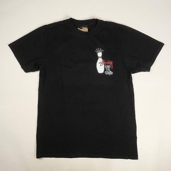 STUSSY ステューシー 24AW KINGPIN TEE PIGMENT DYED BLACK Tシャツ 黒