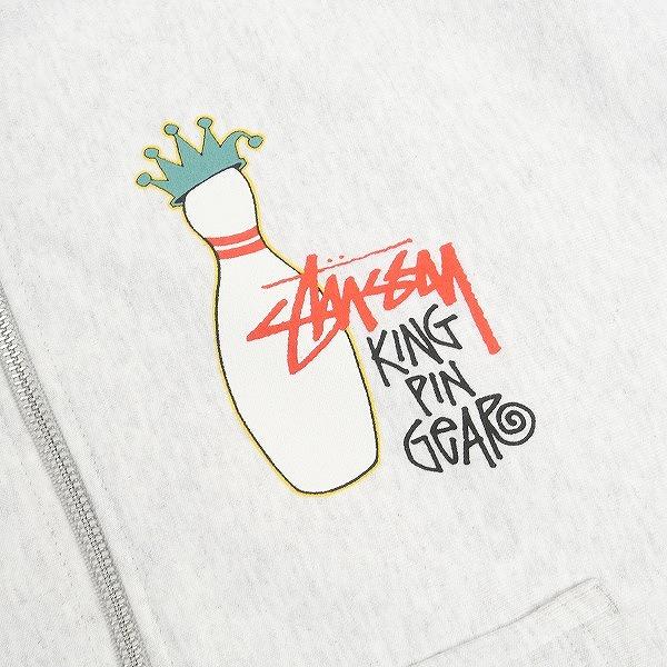 STUSSY ステューシー 24AW KINGPIN ZIP HOODIE ASH HEATHER ジップ