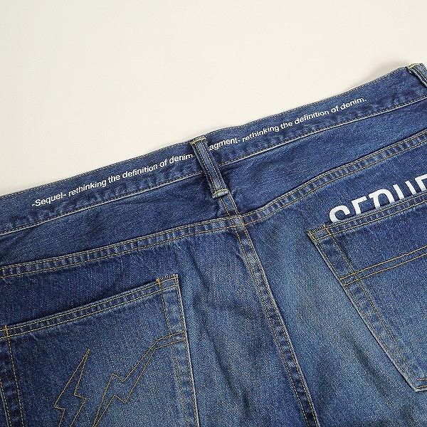 SEQUEL シークエル ×Fragment DAMAGE DENIM PANTS INDIGO デニムパンツ