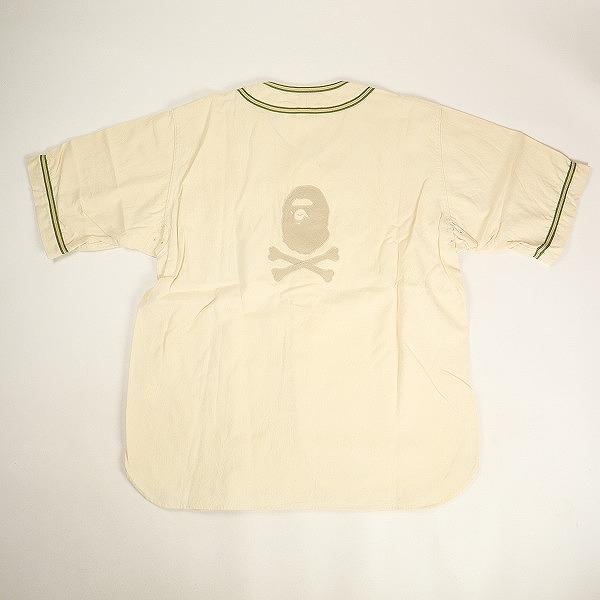A BATHING APE ア ベイシング エイプ ベースボールシャツ ナチュラル 