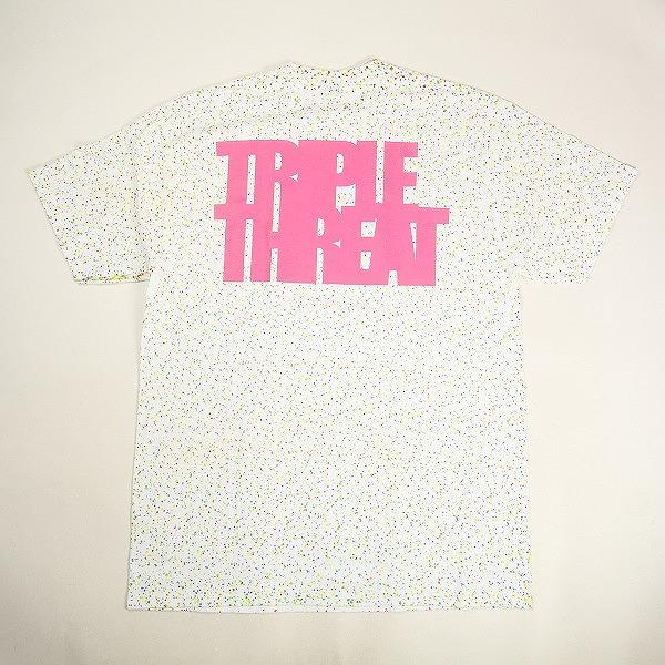 STUSSY ステューシー ×UNDEFEATED ×HECTIC ドット総柄Tシャツ 白 Size  
